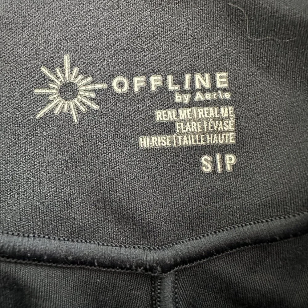 Offline by Aerie Real Me Hi-Rise Flare Leggings Dark Blue Women's Small - Picture 4 of 5